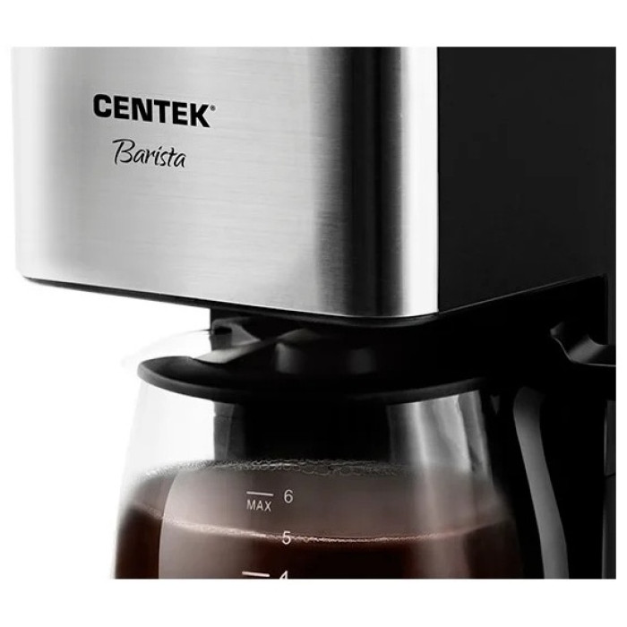 Кофеварка CENTEK CT-1144 черный, стальной