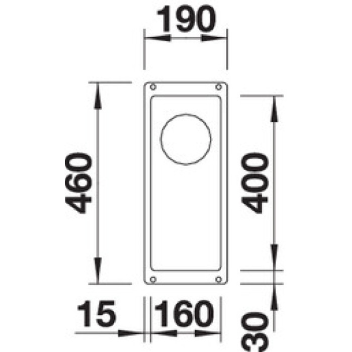 Кухонная мойка Blanco Subline 160-U темная скала (523397) 19х46х13 см, искусственный камень, тон темная скала