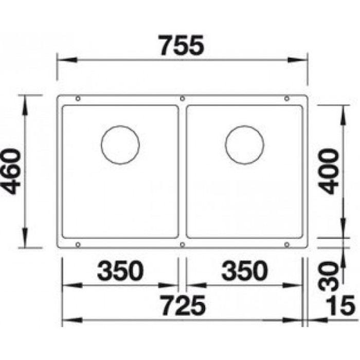 Кухонная мойка Blanco Subline 350/350-U серый беж (523581) 75.5х46х20 см, искусственный камень, тон серый беж