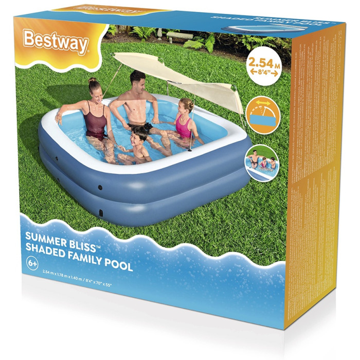 Бассейн надувной Bestway 54449, 254x178x140 см