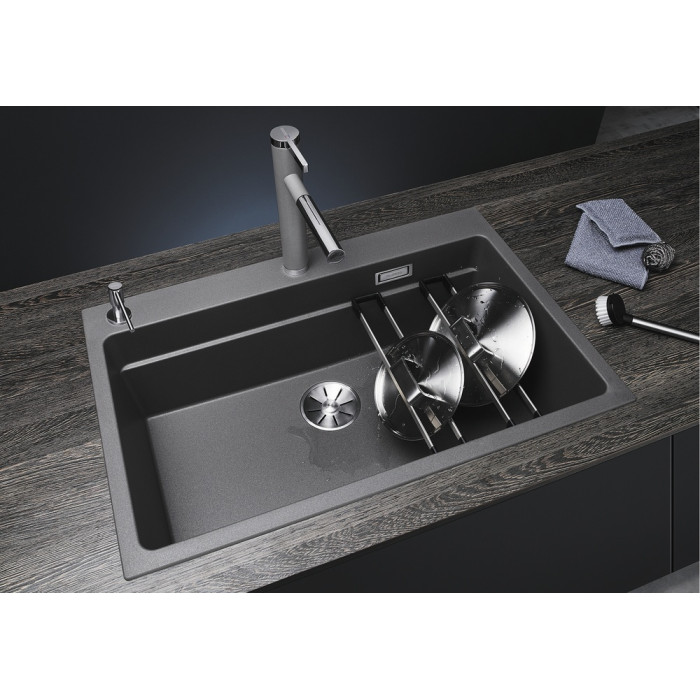 Кухонная мойка Blanco Etagon 8 - антрацит (525187) 78х51х22 см, искусственный камень, тон антрацит