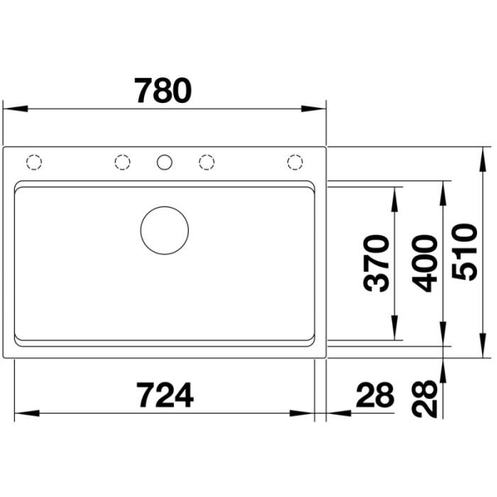 Кухонная мойка Blanco Etagon 8 - антрацит (525187) 78х51х22 см, искусственный камень, тон антрацит