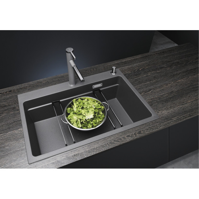 Кухонная мойка Blanco Etagon 8 - антрацит (525187) 78х51х22 см, искусственный камень, тон антрацит