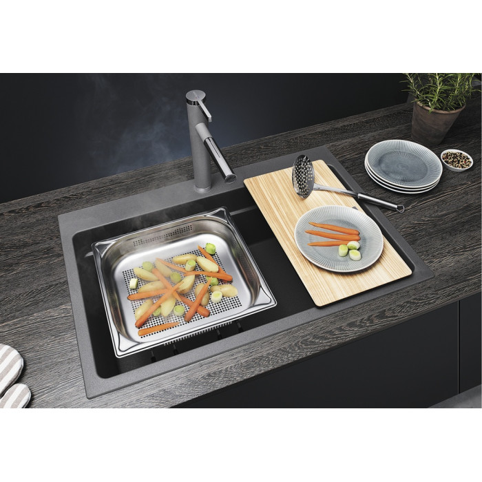 Кухонная мойка Blanco Etagon 8 - антрацит (525187) 78х51х22 см, искусственный камень, тон антрацит