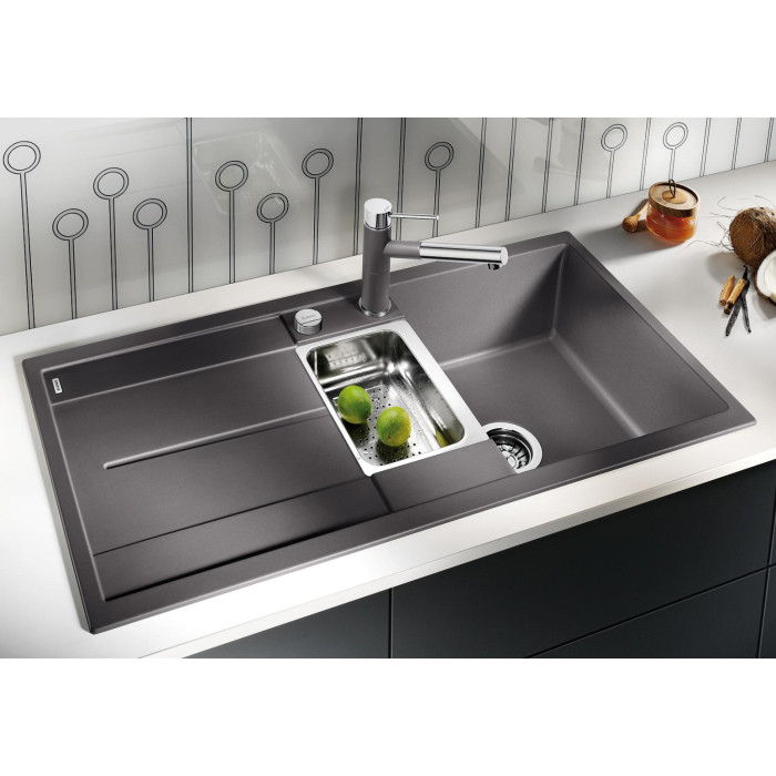 Кухонная мойка Blanco Metra 6 S - черный (525926) 100х50х19 см, искусственный гранит, тон черный