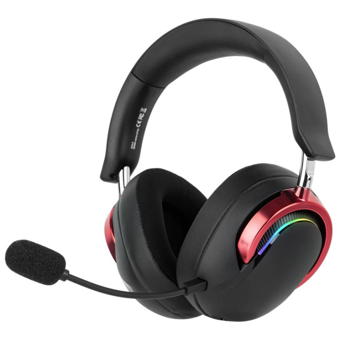 Bluetooth headphone AULA A700, BT/cable/USB, Black Red