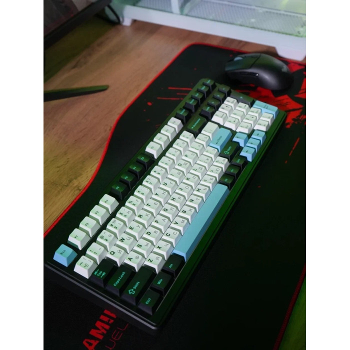 KeyBoard Bluetooth, Aula F99, BT/wireless/Type-C, mechanical, black+white+blue