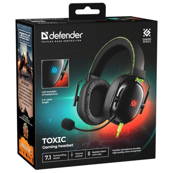 Наушники Defender Toxic (64552) черный