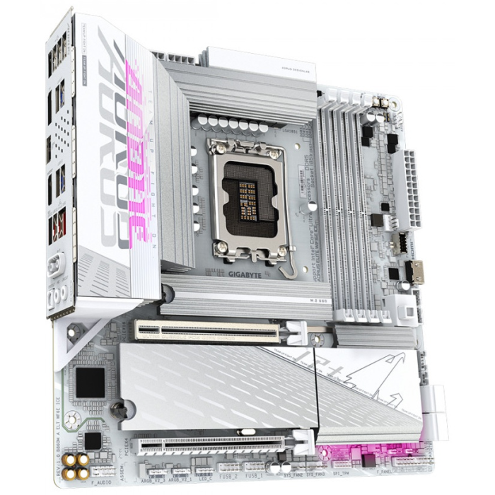 MB Socket1851, MATX, iB860 (DP+2HDMI), Gigabyte B860M AORUS ELITE WIFI6E ICE, 4DDR5, PCIx16