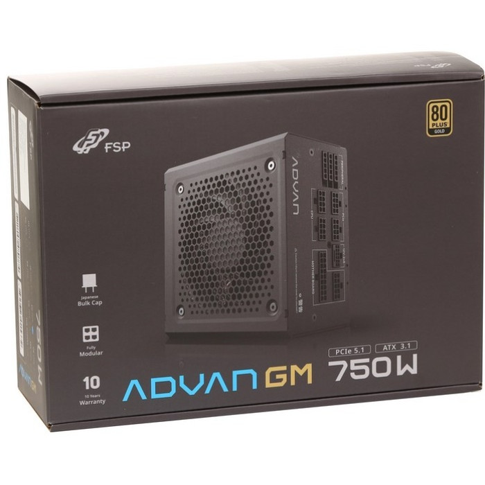 Power supply ATX FSP ADVAN-750GM, 750W, 80 Plus Gold, modular, black