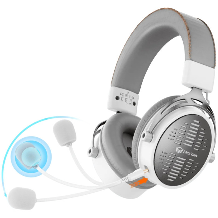 Bluetooth garnitura MeeTion BTH013, BT/wireless, 20-20000Hz, 118dB, Silvery White