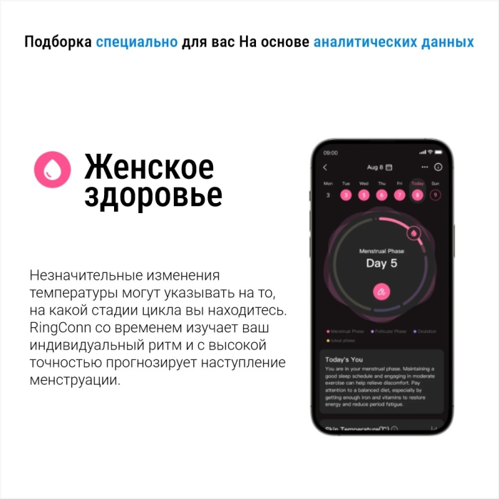 Смарт-кольцо RingConn Gen 2 #13 черный (размер 22-22,5)