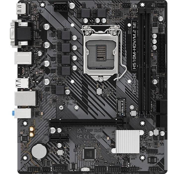 MB Socket1200, MATX, iH470 (VGA+DVI+HDMI), ASRock H510M-HDV/M.2 SE, 2DDR4, PCIx16, PCIx1