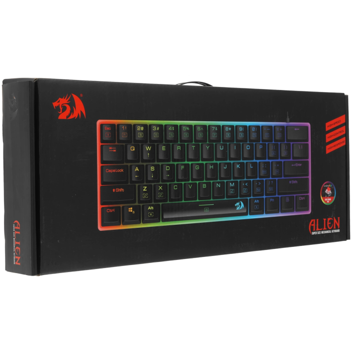 KeyBoard USB, Redragon Alien RU, black, (77939)