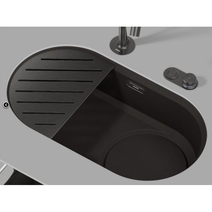 Кухонная мойка Blanco Oovalon 700-U черный (527989) 75.6х43х20 см, искусственный гранит, тон черный