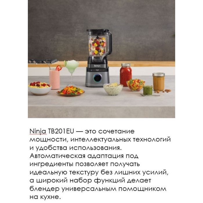 Блендер стационарный Ninja TB201EU черный, серый