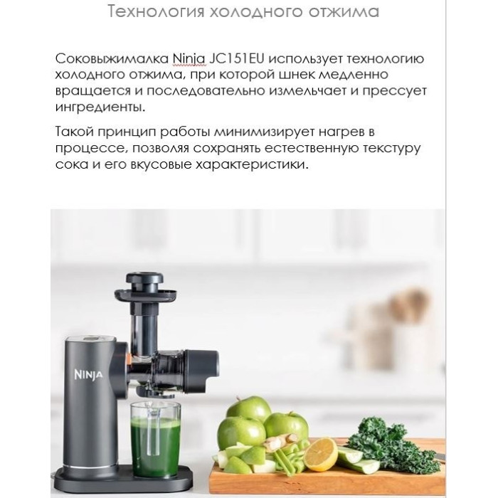 Соковыжималка Ninja JC151EU серый, черный