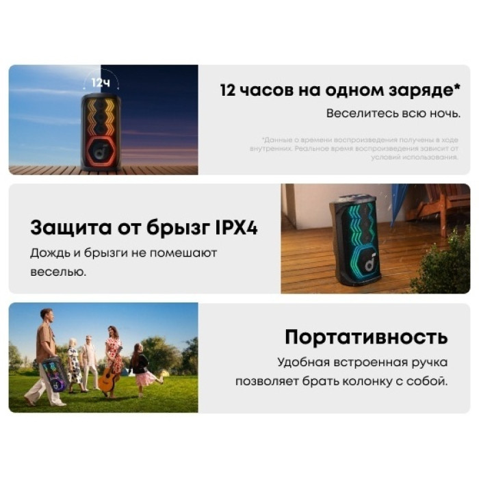 Портативная колонка Soundcore Rave 3S черный