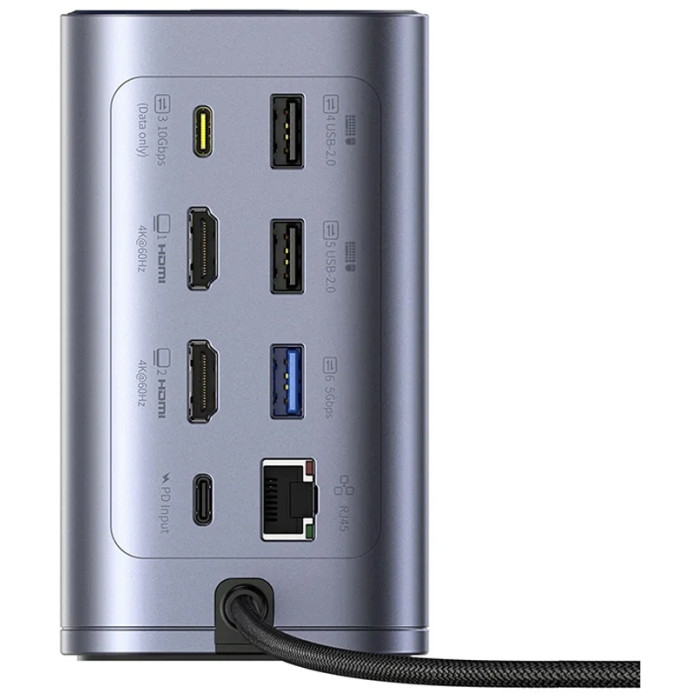 Док-станция Baseus NU1 Air Spacemate 12-in-1 Grey (B00568103813-00)