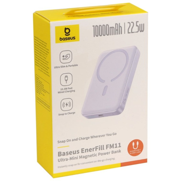 Внешний аккумулятор Baseus EnerFill FM11 Ultra-Mini PPFM11-1022 (P1008210E513-00) 10000 мАч 22.5 Вт светло-фиолетовый