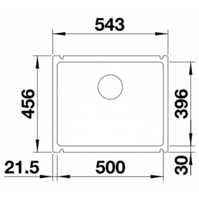 Кухонная мойка Blanco Subline 500-U керамика базальт (523739) 54.3х45.6х18.5 см, керамика, тон базальт