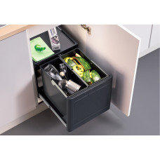 517468 Botton Pro 45 Automatic 517468,компактная система с дверным доводчиком для автоматического открытия, легко монтируется на дно шкафа благодаря монтажному приспособлению, функциональный дизайн из высококачественного пластика, 26л, 2*13л, пр-во Ге