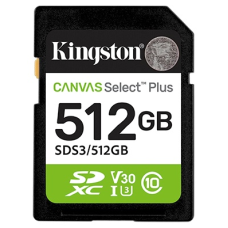 MemoryCard SDXC 512GB, Kingston SDS3/512GB, Class 10, UHS-I (U1), Video Class 10