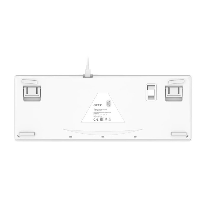 Клавиатура Acer OKR302 механическая белый USB беспроводная BT/Radio Multimedia for gamer для ноутбук