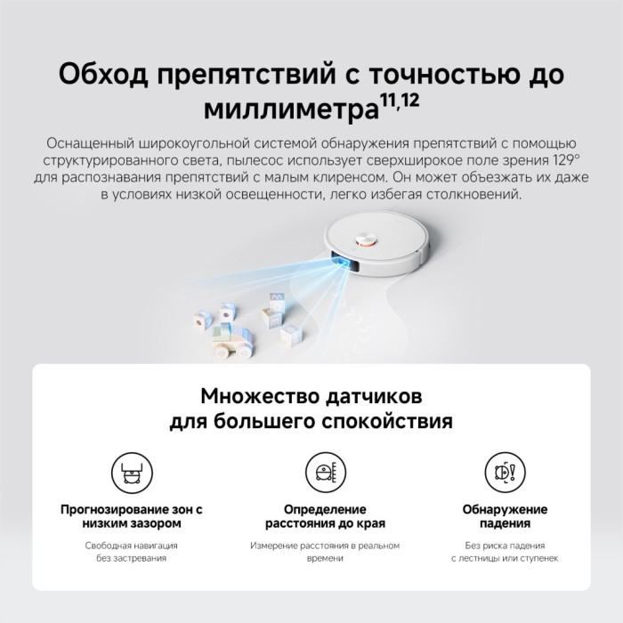 Робот-пылесос Xiaomi Robot Vacuum H50 Pro Белый (в комплекте с зарядной станцией OV42-JZGL)