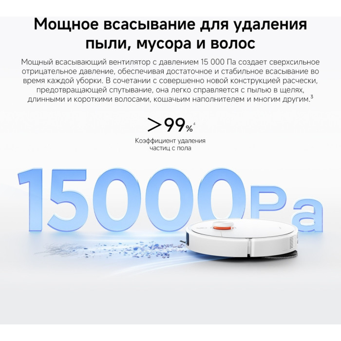 Робот-пылесос Xiaomi Robot Vacuum H50 Pro Белый (в комплекте с зарядной станцией OV42-JZGL)
