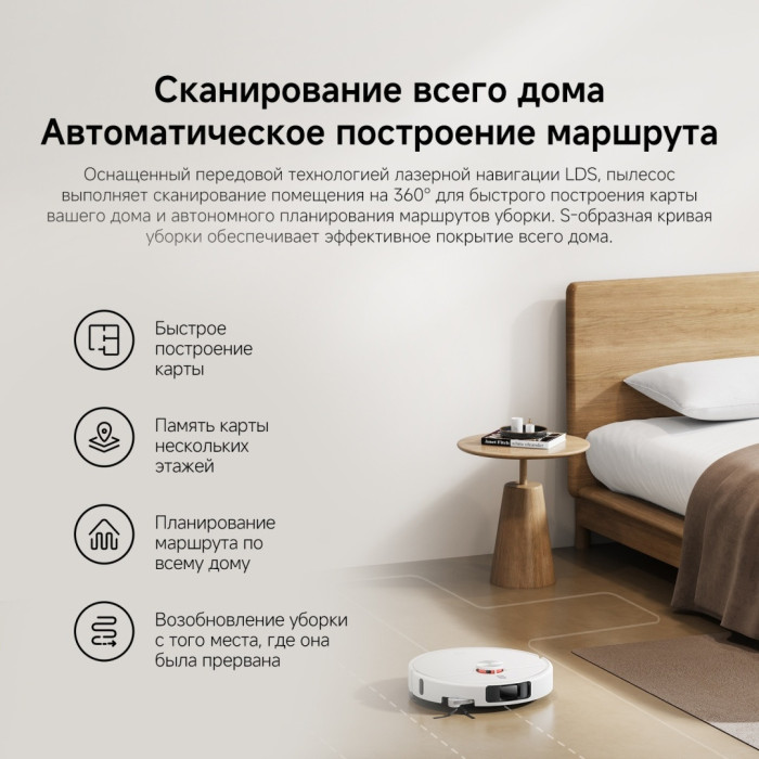 Робот-пылесос Xiaomi Robot Vacuum H50 Pro Белый (в комплекте с зарядной станцией OV42-JZGL)