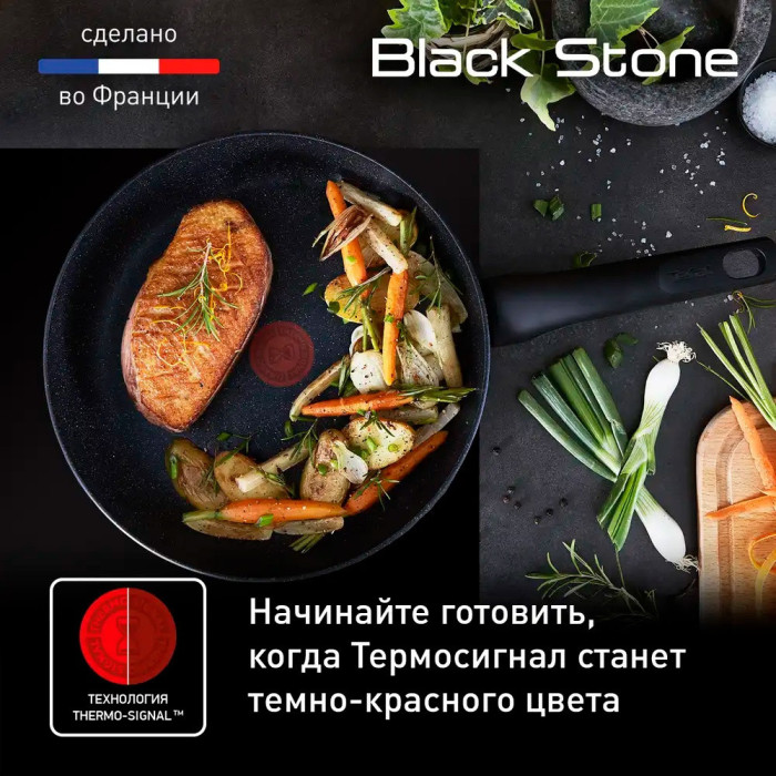 Сковорода TEFAL Black Stone 24см / G2810472