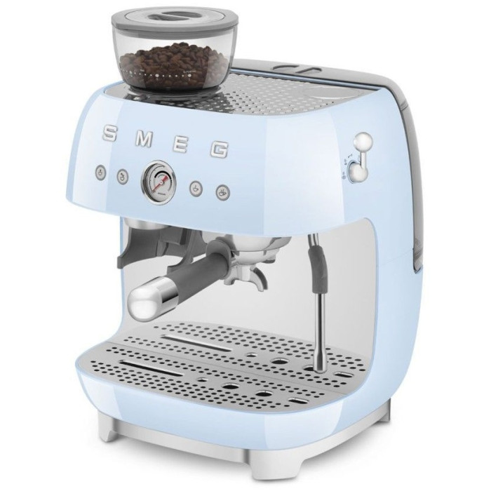 Кофемашина Smeg EGF03PBEU кофе машина, пастельная голубая голубой