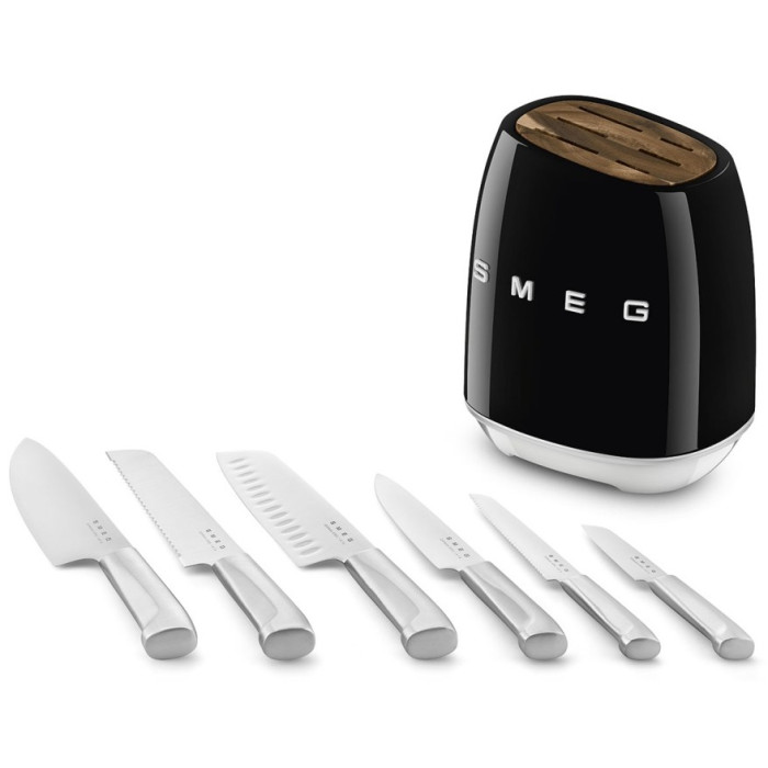 Нож универсальный Smeg KBSF02BL, лезвие: нержавеющая сталь 6 шт