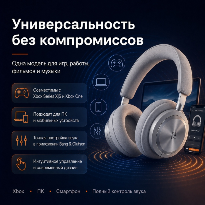 Наушники Bang & Olufsen Beoplay Portal серый