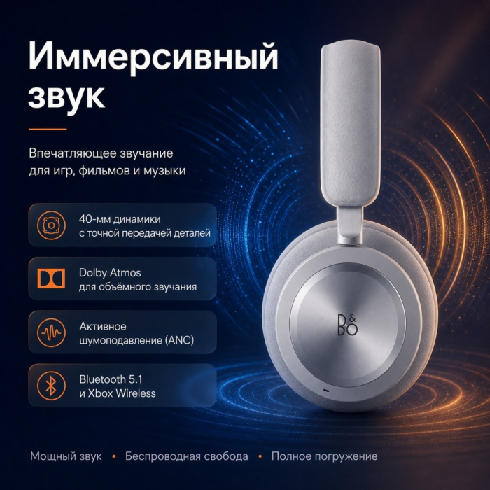 Наушники Bang & Olufsen Beoplay Portal серый