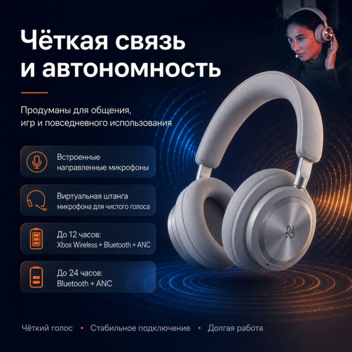 Наушники Bang & Olufsen Beoplay Portal серый
