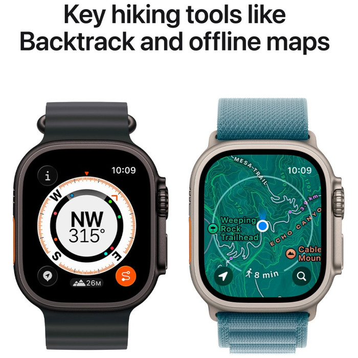 Смарт часы Apple / Watch Ultra 3GPS + Cellular49mmBlack Titanium Case with Black Alpine Loop - Large