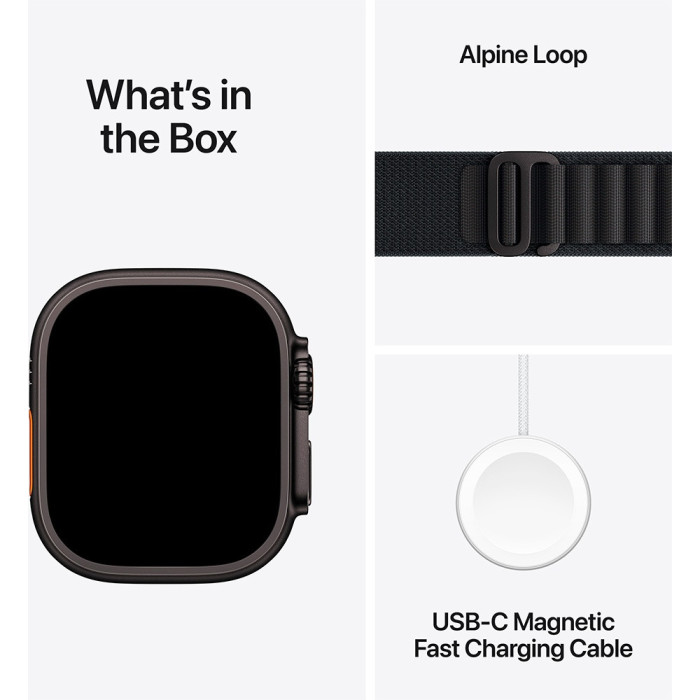 Смарт часы Apple / Watch Ultra 3GPS + Cellular49mmBlack Titanium Case with Black Alpine Loop - Large