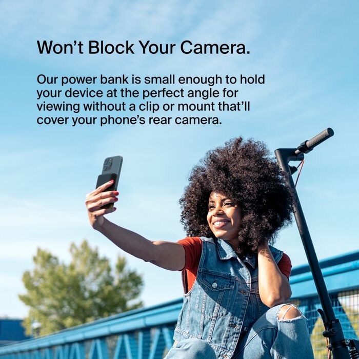 BELKIN 5K MAGNETIC WIRELESS POWER BANK + KICK STAND, BLACK