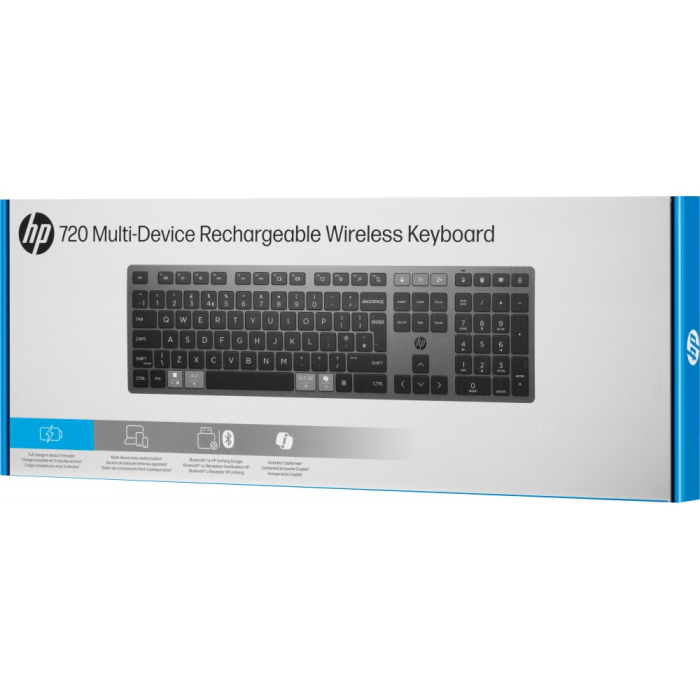 HP 720 Multi-Device Rchrgbl WL KBD KAZ
