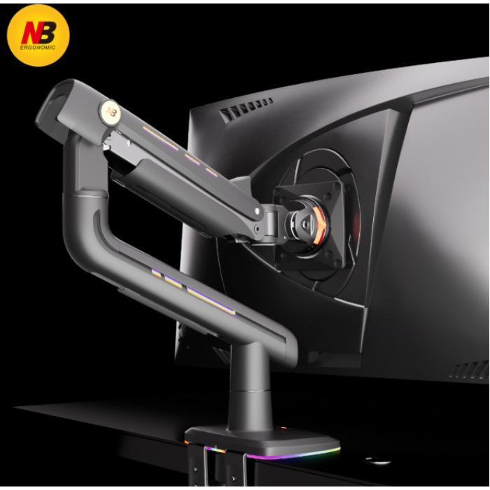 Крепление настольное NB F5 (black) w/RGB с газлифтом для дисплеев 32'-60', 9-20кг, VESA: 100, черное