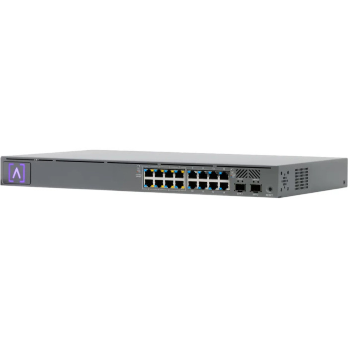 Коммутатор Alta Labs, S16-POE, 16xGb LAN, 2xSFP, 8xPoE+, BT, Mobile App, IGMP, L2 layer, PoE 120W
