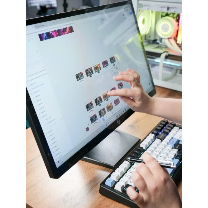 Сенсорный монитор 23.8' ONVYX OMT2381 Black, IPS, FullHD, 100Hz, 16:9, 300cd/m2, 1000:1, VGA, HDMI