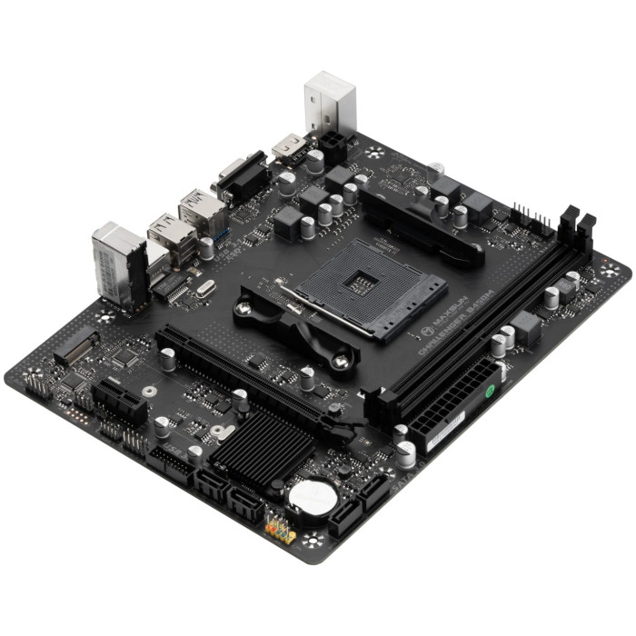 Материнская плата MaxSun Challenger B450M (V0), AM4, 2xDDR4, PCIe3.0, HDMI+VGA, M.2, mATX