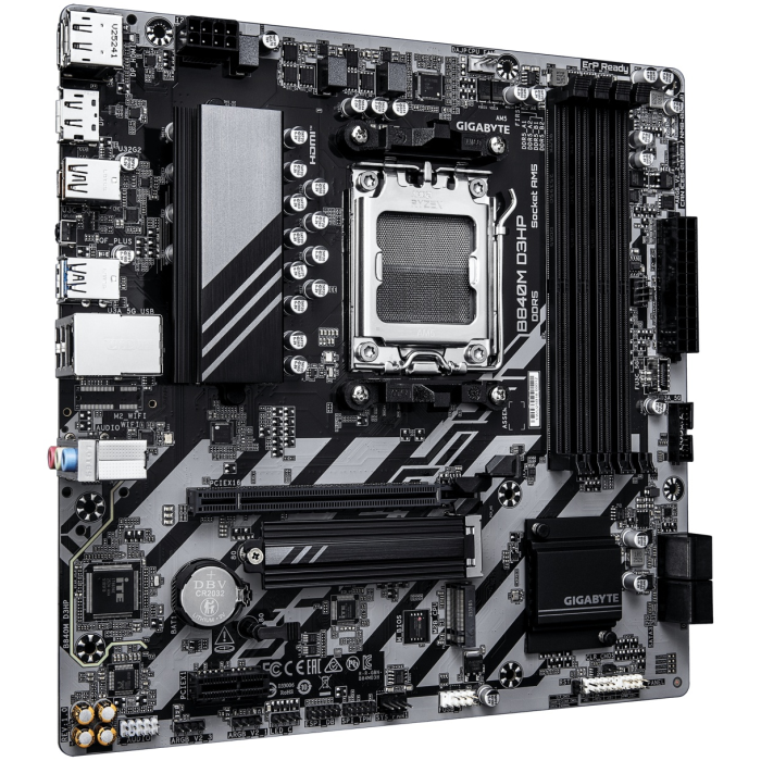 Материнская плата GIGABYTE B840M D3HP, AM5, 4xDDR5, PCIe4.0, HDMI+2xDP, 2xM.2, mATX