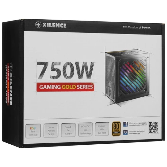 Блок питания Xilence Gaming Gold series XN335 750W [XP750R12.ARGB], 80+ Gold