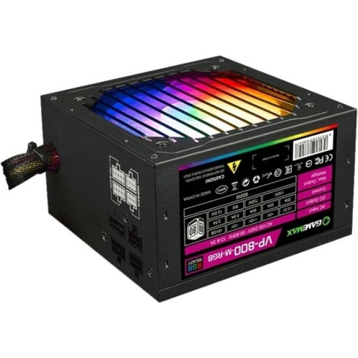 Блок питания Gamemax VP-800-RGB-M, 80+ Bronze