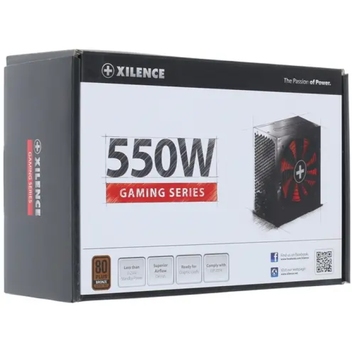 Блок питания Xilence Gaming series XN215 550W [XP550R10], 80+ Bronze