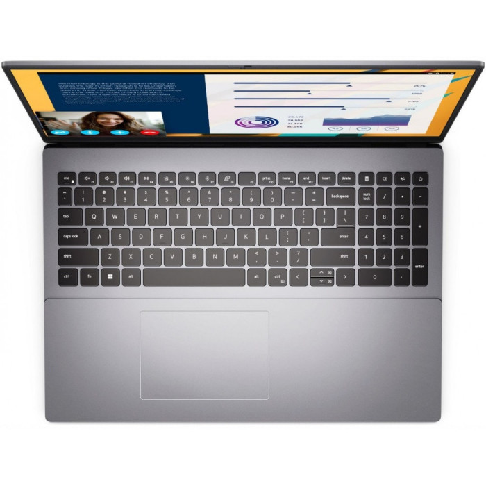 Ноутбук Dell/Vostro 5620/Core i5/1240P/1,7 GHz/8 Gb/M.2 PCIe SSD/256 Gb/No ODD/Graphics/UHD/256 Mb/16 ''/1920x1200/Windows 11/Pro/64/Серый